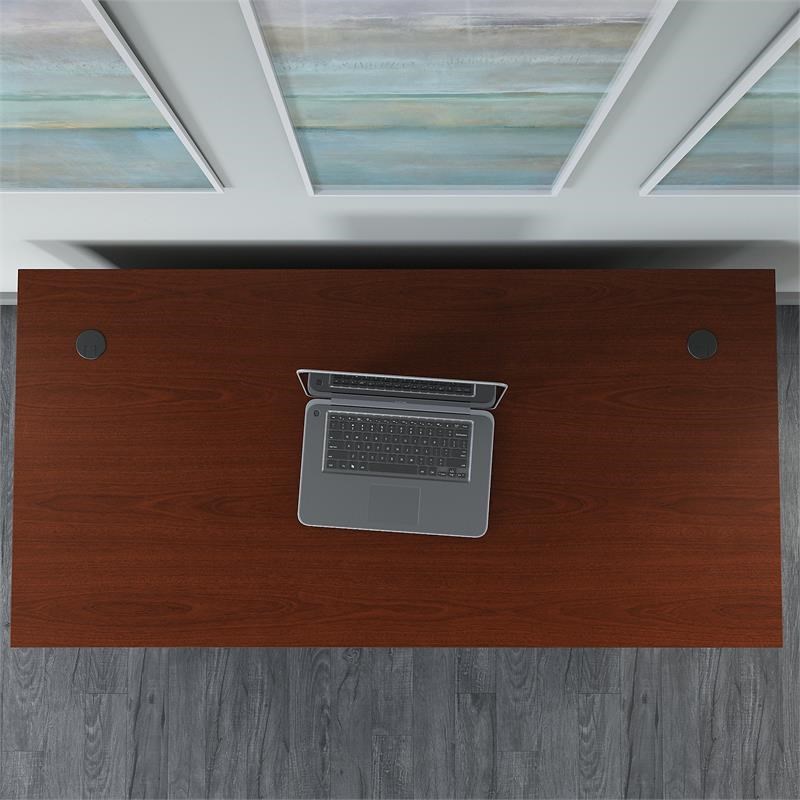 Pemberly Row Set of 10 60W x 30D Office Desk in Mahogany - Engineered Wood