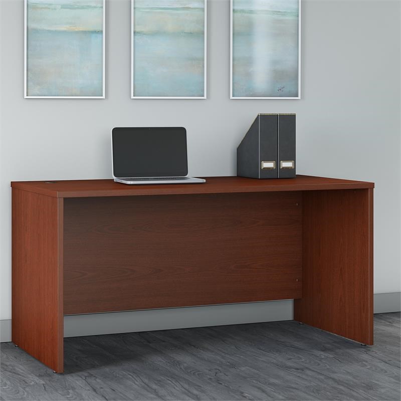 Pemberly Row Set of 10 60W x 30D Office Desk in Mahogany - Engineered Wood