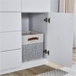 Pemberly Row Wood 4 Doors 3 Drawers White Closet Wardrobe Storage Armoire