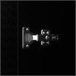 Pemberly Row 4 Doors Wood Armoire Wardrobe Closet with 4 Drawers in Black