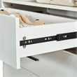 Pemberly Row Wood Built-in Closet with 3 Drawers White for Bedroom
