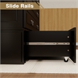 Pemberly Row Queen Wood Murphy Bed whit Chest with Built-in Charger Black