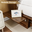 Pemberly Row Wood Murphy Cabinet Bed with Drawers in Antique Brass
