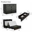 Pemberly Row Solid Wood Murphy Bed with 2 USB&Charging Ports in Brownish Black