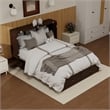 Pemberly Row Solid Wood Murphy Bed Cabinet Storage Drawer Brownish Yellow Color