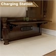 Pemberly Row Solid Wood Murphy Bed Cabinet Storage Drawer Brownish Red Color