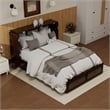 Pemberly Row Solid Wood Murphy Bed Cabinet Storage Drawer Brownish Red Color