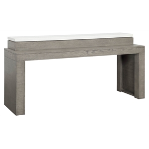 Pemberly Row Contemporary Wood Everywhere Console in Moonstone