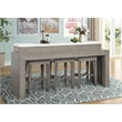Pemberly Row Contemporary Wood Everywhere Console in Moonstone