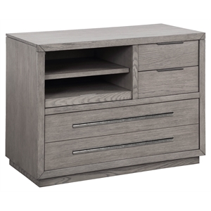 Pemberly Row Contemporary Wood Functional File in Moonstone Finish