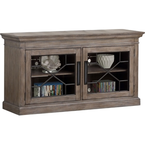 Pemberly Row 63&quot Traditional Wood TV Console in Sandstone Finish