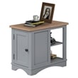 Pemberly Row Traditional Wood Chairside Table in Gray Finish