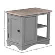 Pemberly Row Traditional Wood Chairside Table in Gray Finish