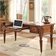 Pemberly Row Modern Traditional Wood Writing Desk in Brown Finish