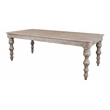 Pemberly Row Contemporary Rectangular Wood Dining Table in Off White