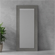 Pemberly Row Modern Transitional Wood Floor Mirror in Gray Finish