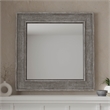 Pemberly Row Modern Transitional Wood Wall Mirror in Gray Finish
