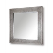 Pemberly Row Modern Transitional Wood Wall Mirror in Gray Finish