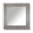 Pemberly Row Modern Transitional Wood Wall Mirror in Gray Finish