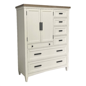 Pemberly Row Modern / Contemporary 50&quotW Wood Bedroom Chest in White