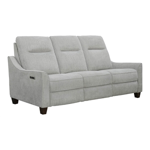 Pemberly Row Contemporary Gray Fabric Power Reclining Cordless Sofa