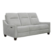 Pemberly Row Contemporary Gray Fabric Power Reclining Cordless Sofa