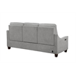 Pemberly Row Contemporary Gray Fabric Power Reclining Cordless Sofa