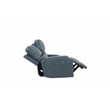 Pemberly Row Contemporary Leather Power Cordless Loveseat in Azure Blue