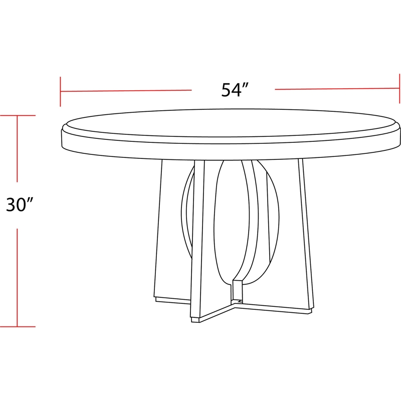Pemberly Row Traditional Wood Round Dining Table in Natural Finish