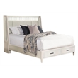 Pemberly Row Traditional Wood Queen Shelter Bed in White Finish