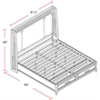 Pemberly Row Traditional Wood King Shelter Bed in White Finish