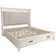 Pemberly Row Traditional Wood King Shelter Bed in White Finish