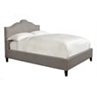 Pemberly Row Traditional Fabric Queen Bed in Falstaff Gray Finish