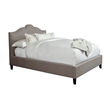 Pemberly Row Traditional Fabric Queen Bed in Falstaff Gray Finish