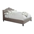 Pemberly Row Traditional Fabric California King Bed in Gray Finish