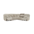 Pemberly Row Contemporary Fabric Reclining Sectional in Beige