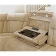 Pemberly Row Contemporary Fabric Reclining Sectional in Beige