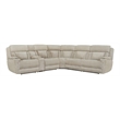 Pemberly Row Contemporary Fabric Reclining Sectional in Beige