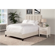 Pemberly Row Traditional Chenille Queen Bed in Dune Beige Finish