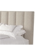 Pemberly Row Traditional Chenille King Bed in Dune Beige Finish