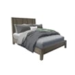Pemberly Row Contemporary Wood King Panel Bed in Moonstone Gray