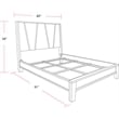 Pemberly Row Contemporary Wood King Panel Bed in Moonstone Gray
