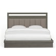 Pemberly Row Contemporary Wood King Platform Bed in Moonstone Gray