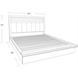 Pemberly Row Contemporary Wood King Platform Bed in Moonstone Gray