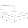 Pemberly Row Traditional Fabric Queen Bed in Cork Taupe Finish