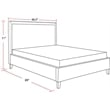 Pemberly Row Traditional Fabric Queen Bed in Mineral Gray Finish