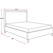 Pemberly Row Traditional Fabric King Bed in Mineral Gray Finish