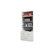 Pemberly Row Farmhouse Wood Lateral File and Hutch in White Finish