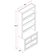 Pemberly Row Farmhouse Wood Lateral File and Hutch in White Finish