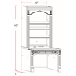Pemberly Row Modern Traditional Wood Library Desk in Brown Finish